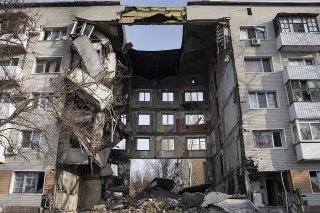 Un immeuble de cinq étages a été "détruit" par la frappe russe, selon les autorités locales ukrainiennes (image d'illustration).